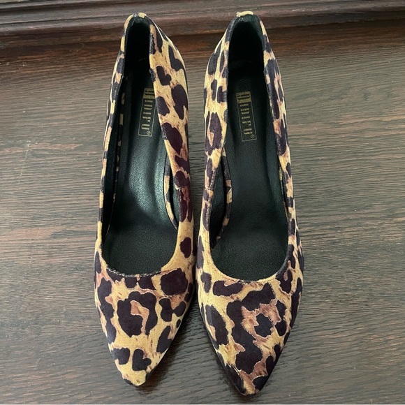 Leopard print suede block heels - Picture 8 of 10